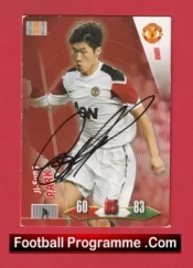 Manchester United Ji Sung Park Autograph Signed Football Card Man Utd