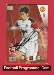 Manchester United Ji Sung Park Autograph Signed Football Card Man Utd
