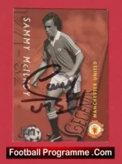 Manchester United Sammy McIlroy Autograph Signed Football Card Man Utd