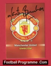 Manchester United Martin Buchan Autographed Signed Football Card Man Utd