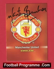 Manchester United Martin Buchan Autographed Signed Football Card Man Utd