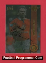 Manchester United Brian McClair Autographed Signed Football Card Man Utd