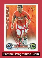 Manchester United John O Shea Autographed Signed Football Card Man Utd