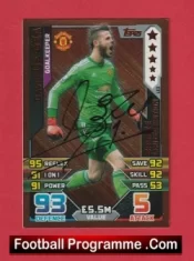 Manchester United David De Gea Autographed Signed Football Card Man Utd