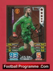 Manchester United David De Gea Autographed Signed Football Card Man Utd