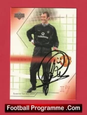 Manchester United Raimond van der Gouw Autographed Signed Football Card Man Utd
