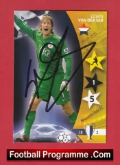 Manchester United Edwin Van Der Sar Autographed Signed Football Card Man Utd