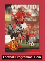 Manchester United Roy Keane Autographed Signed Football Card Man Utd