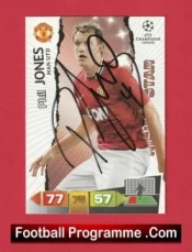 Manchester United Phil Jones Autographed Signed Football Card Man Utd