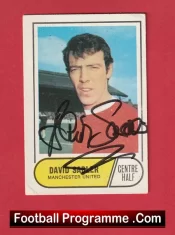 Manchester United David Sadler Autographed Signed Football Card Man Utd