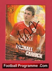 Manchester United Michael Carrick Autographed Signed Football Card Man Utd