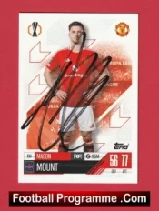 Manchester United Mason Mount Autographed Signed Football Card Man Utd