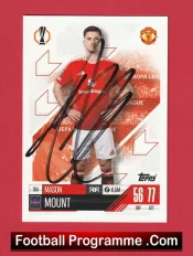 Manchester United Mason Mount Autographed Signed Football Card Man Utd