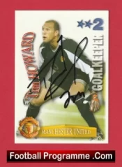 Manchester United Tim Howard Autographed Signed Football Card Man Utd