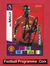 Manchester United Eric Bailly Autographed Signed Football Card Man Utd