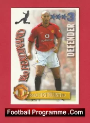 Manchester United Rio Ferdinand Autographed Signed Football Card Man Utd