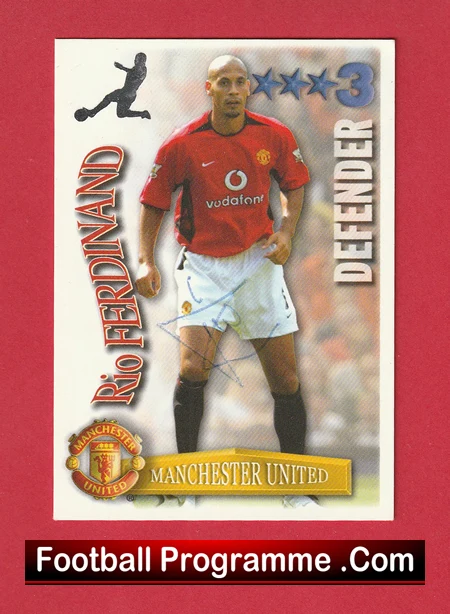 Manchester United Rio Ferdinand Autographed Signed Football Card Man Utd - Image 2