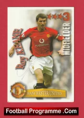 Manchester United Roy Keane Autographed Signed Football Card Man Utd