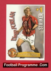 Manchester United Diego Forlan Autographed Signed Football Card Man Utd