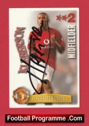 Manchester United Kleberson Autographed Signed Football Card Man Utd