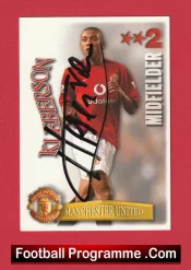 Manchester United Kleberson Autographed Signed Football Card Man Utd