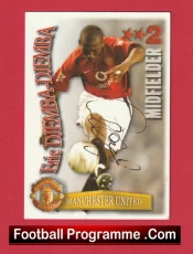 Manchester United Eric Djemba Djemba Autographed Signed Football Card Man Utd