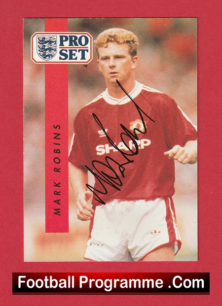 Manchester United Mark Robins Autographed Signed Football Card Man Utd - Image 2