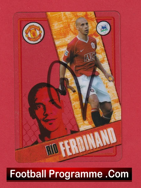 Manchester United Rio Ferdinand Autographed Signed Football Card Man Utd - Image 2