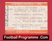 Sheffield United v Manchester United 1993 Ticket – Champions