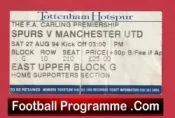 Tottenham Hotspur v Manchester United 1994 – Match Ticket