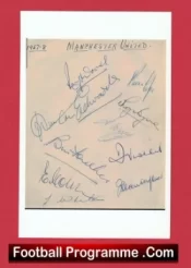 Manchester United Multi Signed Busby Babes 1957 1958 – Print