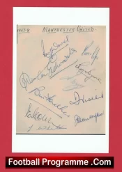 Manchester United Multi Signed Busby Babes 1957 1958 – Print