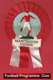 Manchester United Old Football Rosette 1950s Man Utd