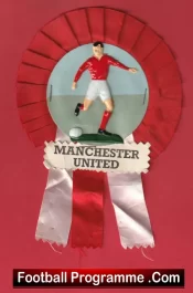 Manchester United Old Football Rosette 1950s Man Utd