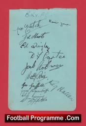 Bury Football Club Multi Autographed Signed 1946 1947