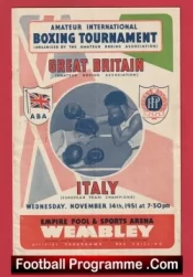 Great Britain v Italy Amateur Boxing Tournament 1951 – Wembley