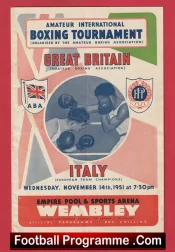 Great Britain v Italy Amateur Boxing Tournament 1951 – Wembley