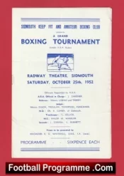 Sidmouth Amateur Boxing Club Radway Theatre – Boxing Tournament 1952