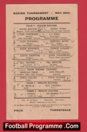 Boxing Tournament Programme 1950s ?