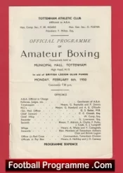 Tottenham Athletic Boxing Club – Boxing Tournament 1950