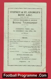 Stepney St Georges Boys Boxing Tournament Shoreditch London 1952