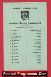 Newport Amateur Boxing Tournament 1961