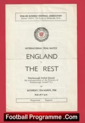 England v The Rest 1966 – Schoolboys at Peterborough United