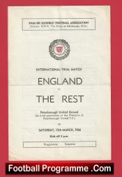 England v The Rest 1966 – Schoolboys at Peterborough United
