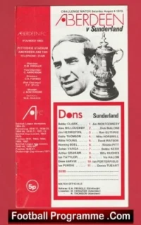 Aberdeen v Sunderland 1973 – Pre Season Friendly Game