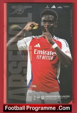 Arsenal v Manchester United 2024 - football programme