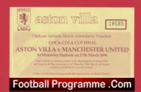 Aston Villa v Manchester United 1994 – Cup Final Ticket Voucher Wembley