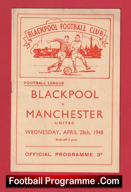 Blackpool v Manchester United 1948 - 1940s Man Utd - Image 2