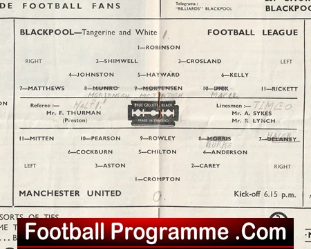 Blackpool v Manchester United 1948 - 1940s Man Utd - Image 3