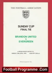 Brandon United v Evergreen 1976 – Sunday Cup Final